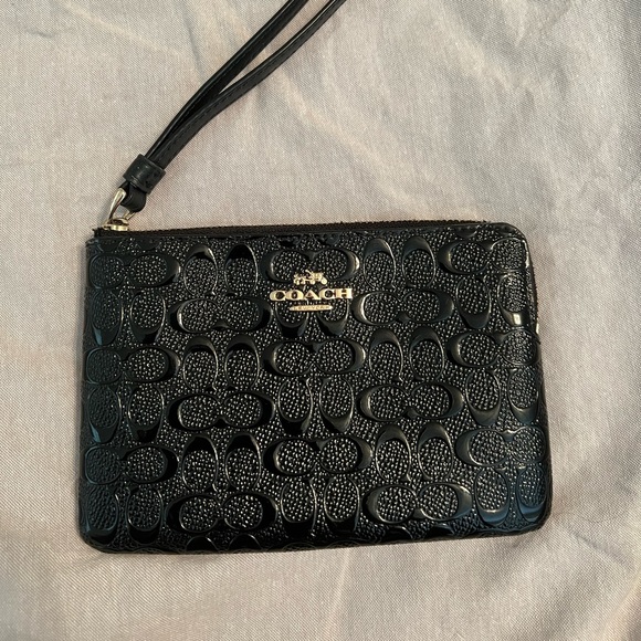 Black coach wristlet - Picture 1 of 3